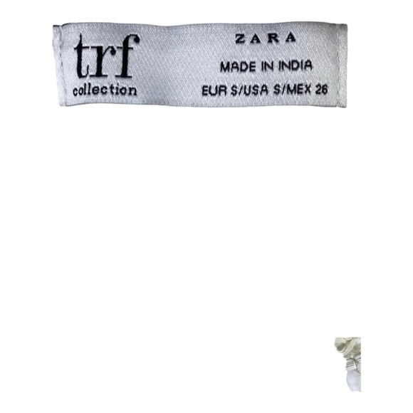 ZARA White Eyelet Cutout Long Sleeve True Wrap Top Shirt Size Small - Picture 10 of 10